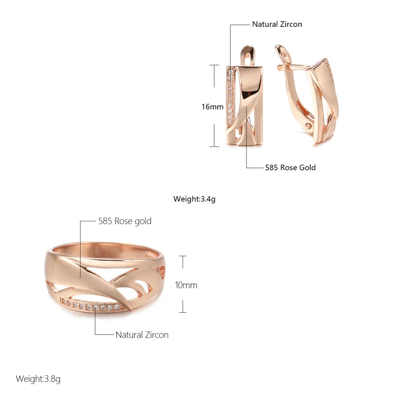 White Fancy 030 583 Rose Gold Casual Jewel Set