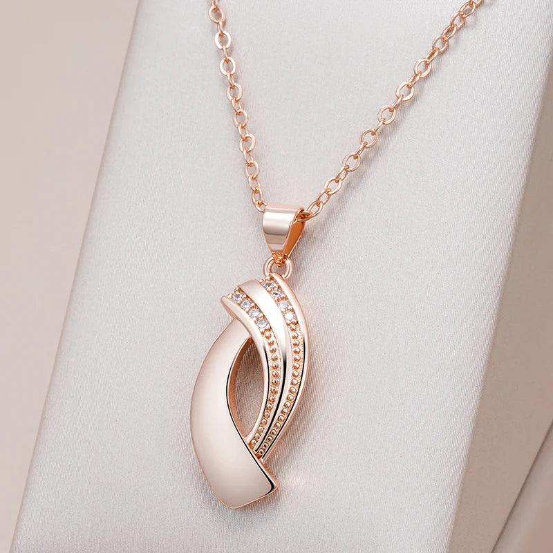 Fashion Geometry Glossy Pendant Necklace