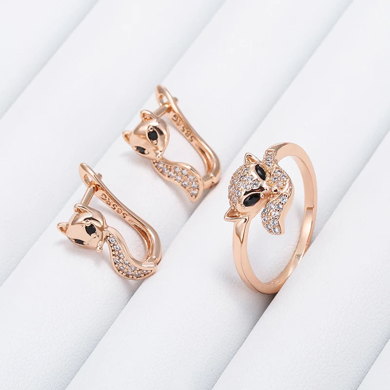 White Fancy 006 Copper Casual Jewel Set