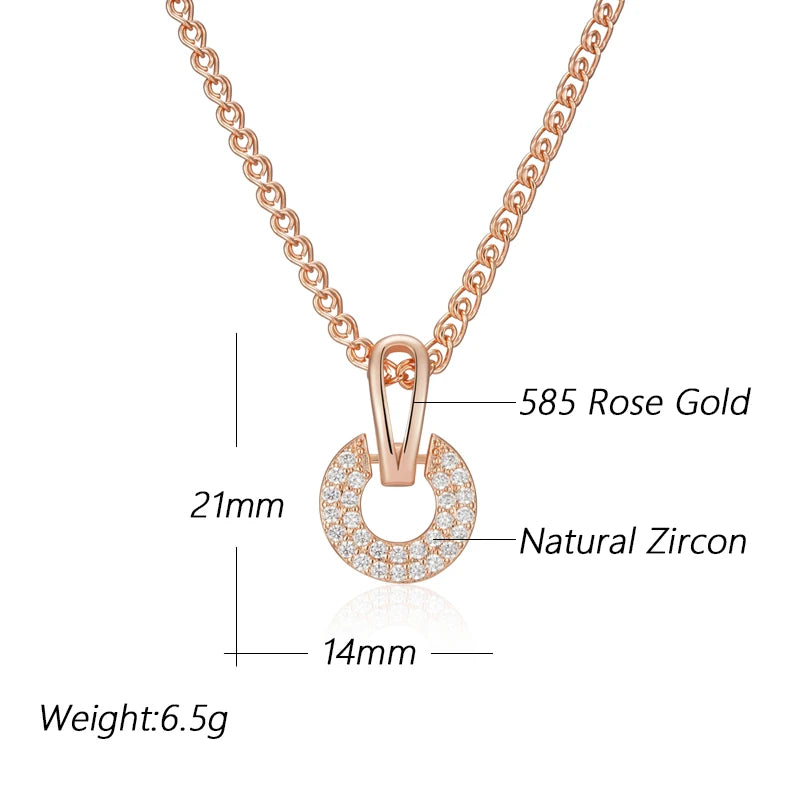 Luxury Full Shiny Natural Pendant Necklace