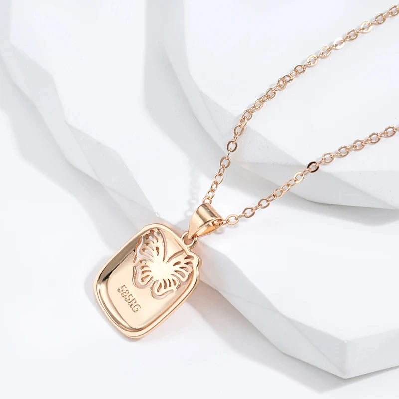 Fashion Pendant Hollow Butterfly Necklace