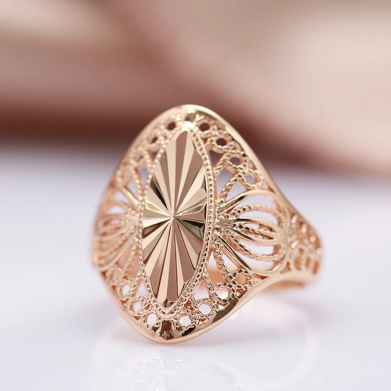 Fashion Creative Carving Glossy Rings