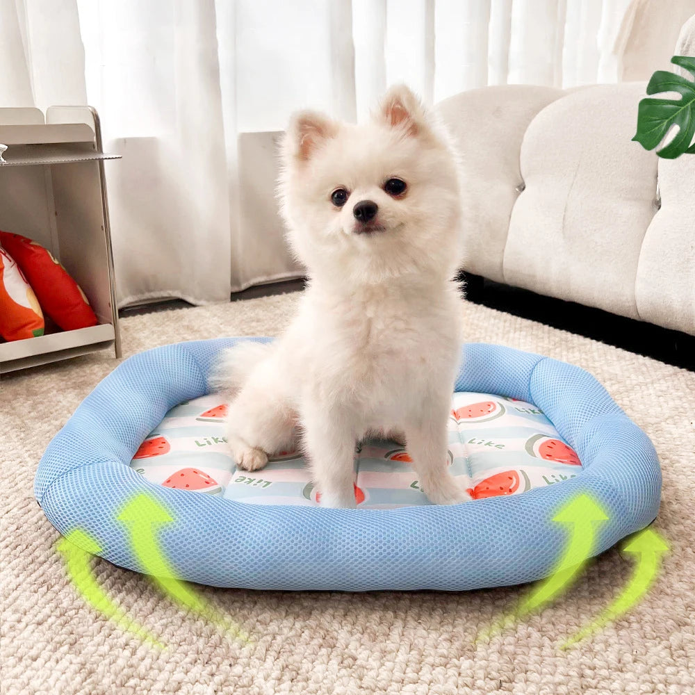 New Summer Cooling Pet Cat Bed Cushion Ice Pad Dog Sleeping Square Mat for Puppy Dogs Cats Pet Kennel Top Quality Cool Cold