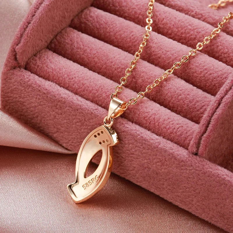 Fashion Geometry Glossy Pendant Necklace