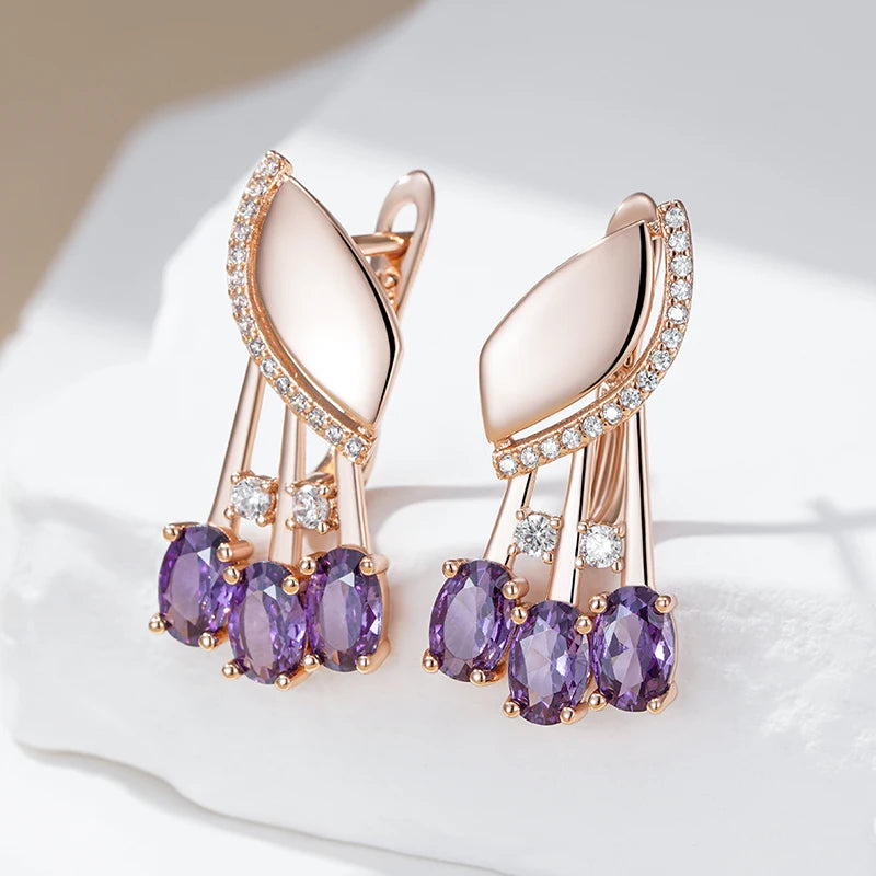 Hot Shiny Purple Earrings