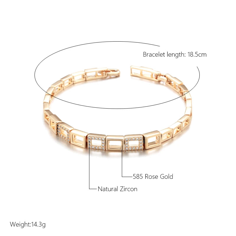 Fashion Gold Square Link Bracelet