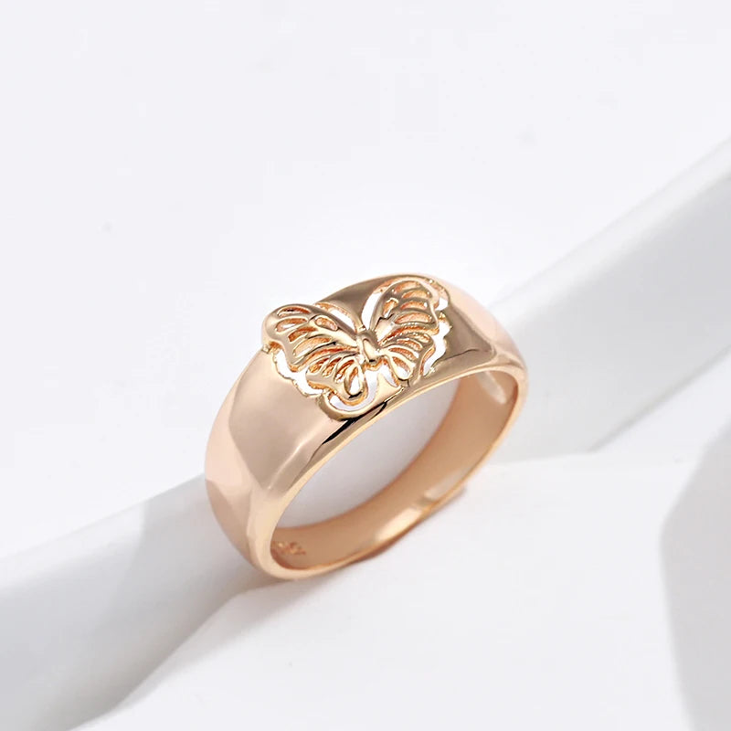 Trend Big Vintage Natural Glossy Metal Ethnic Bride Ring 038