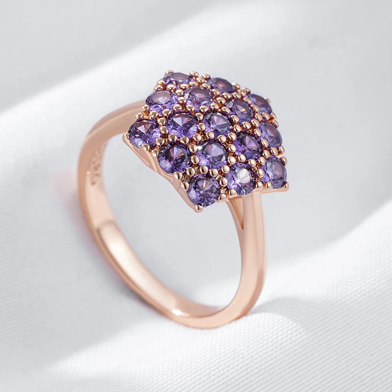 Trend Big Vintage Natural Glossy Metal Ethnic Bride Ring 044