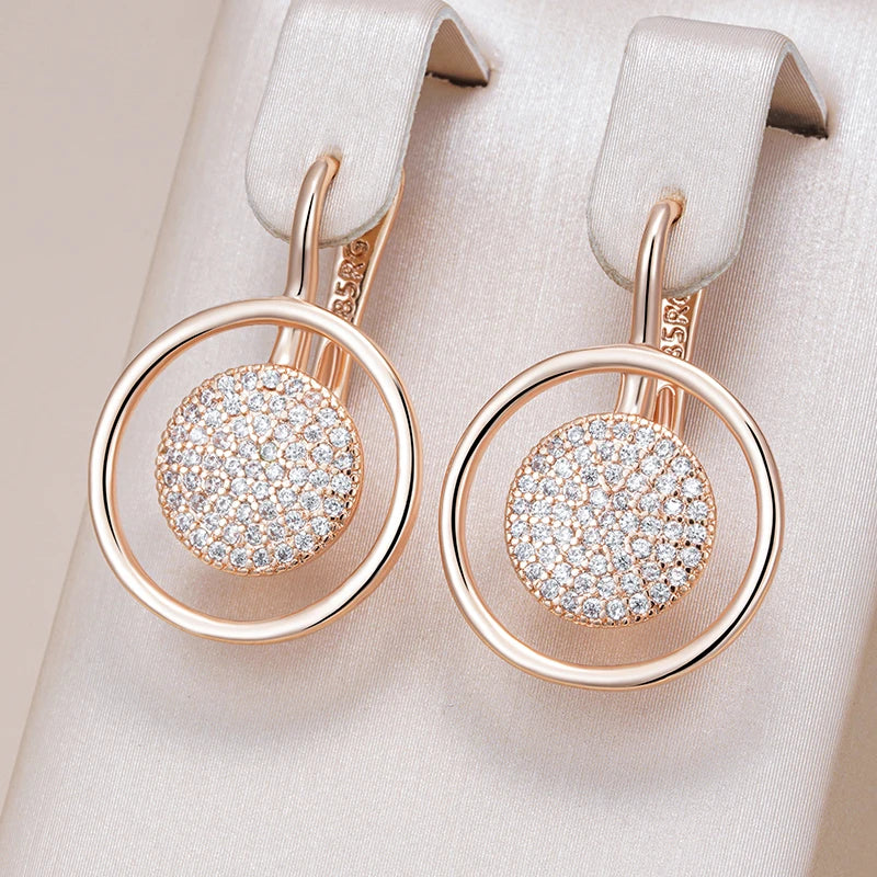 Luxury Full Shiny Natural Zircon Drop Earrings