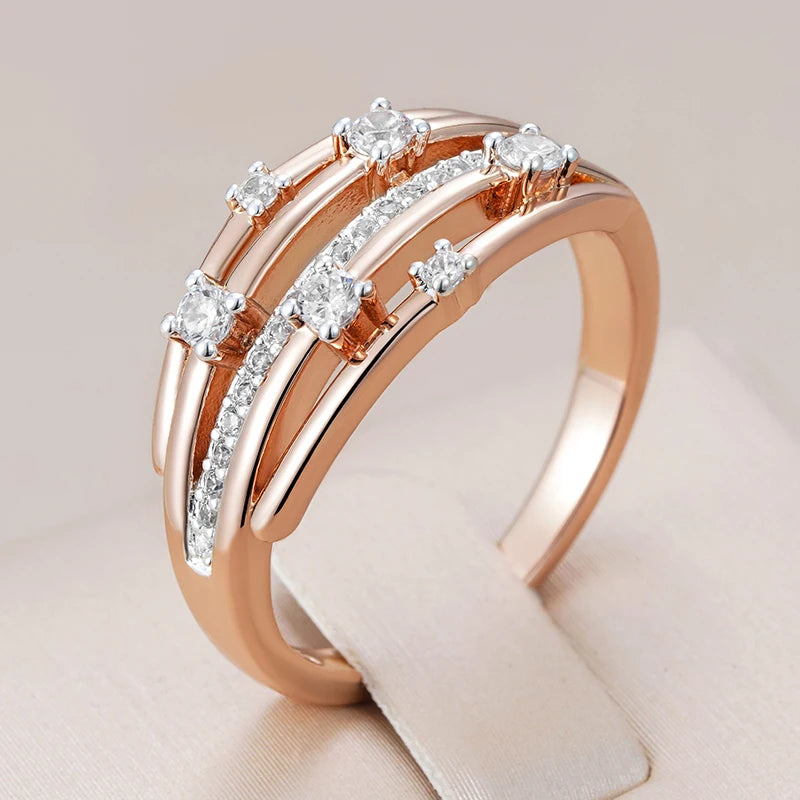 Trend Big Vintage Natural Glossy Metal Ethnic Bride Ring 075