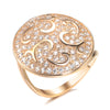 Trend Big Vintage Natural Glossy Metal Ethnic Bride Ring 054