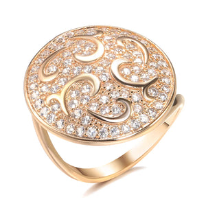 Trend Big Vintage Natural Glossy Metal Ethnic Bride Ring 054