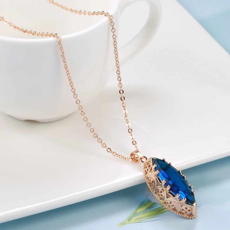 Hot Rose Gold Colour Ethnic Bride Pendant Necklace