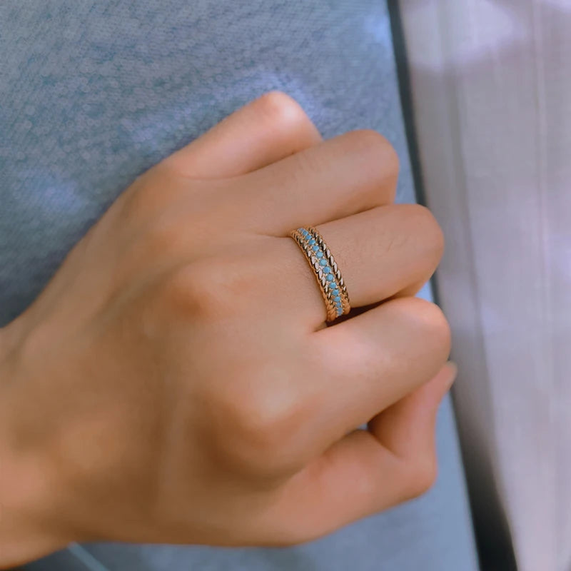 Best Luxury Shiny Gift Natural  Ring For Women 057