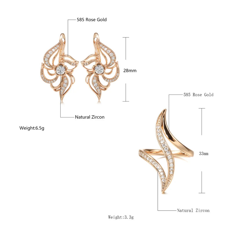 White Fancy 007 Copper Casual Jewel Set