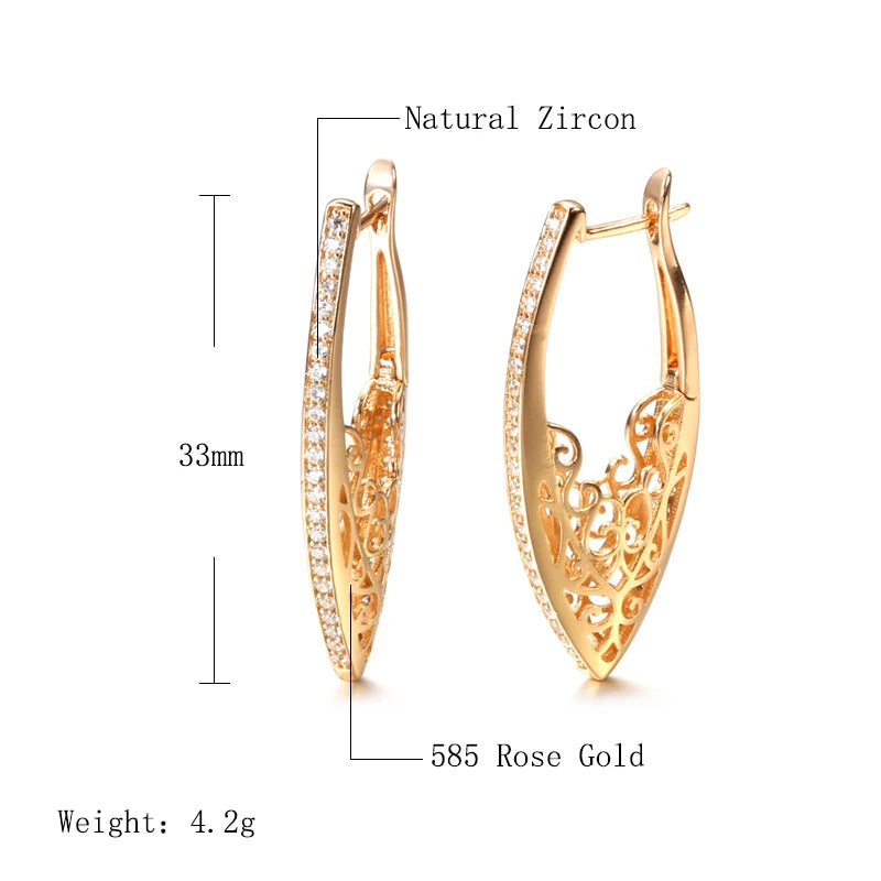 Flower Hollow Drop Earrings