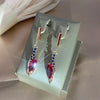 Hot 585 Rose Gold Color Long Drop Earrings