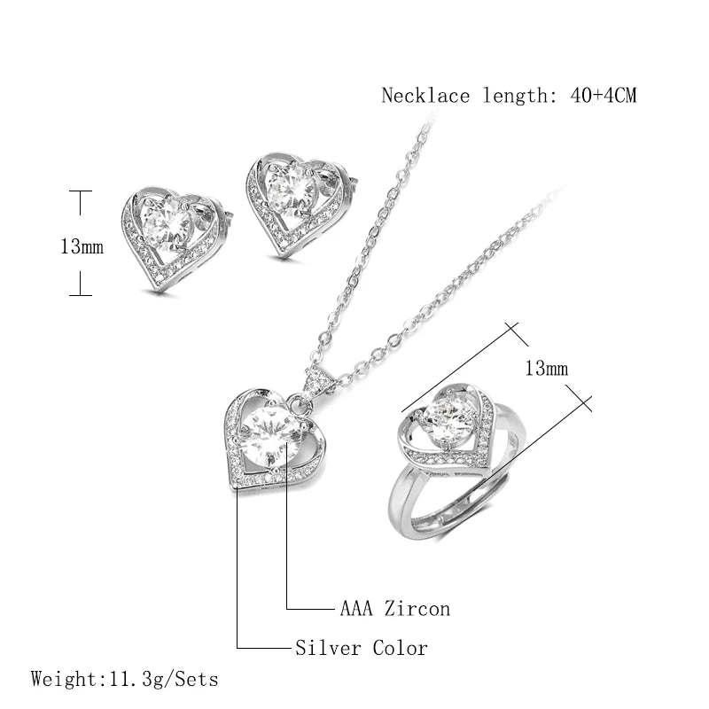 White Fancy 049 583 Rose Gold Casual Jewel Set