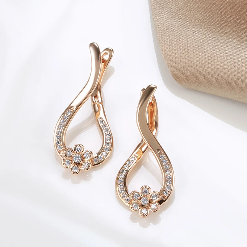 New Geometric Flower Big Earrings