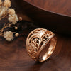 Trendy Unique Gold Hollow Pattern Romantic Rings