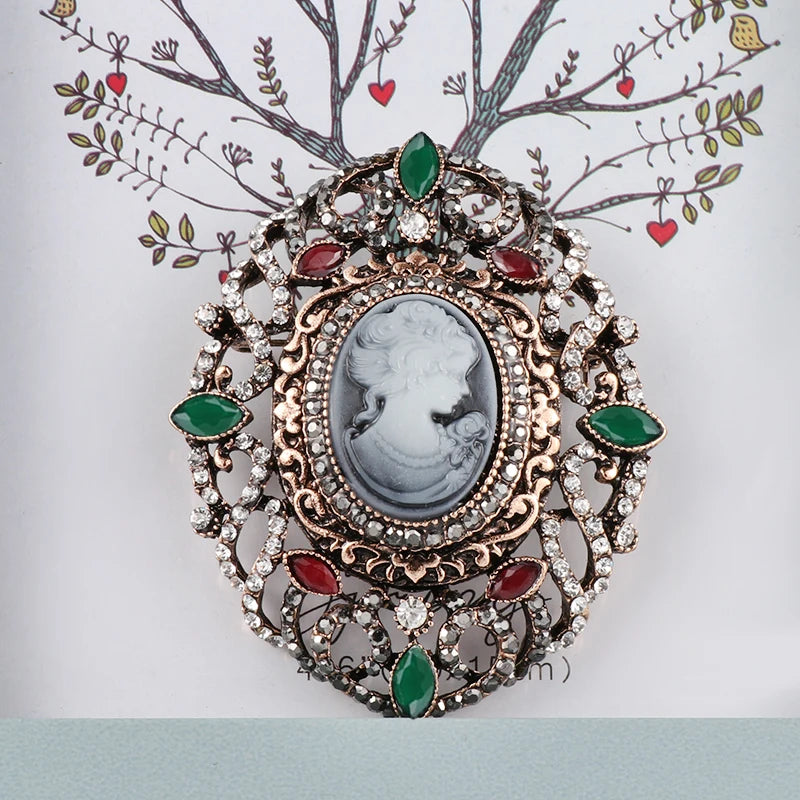 Fashion Textured 583 Gold Formal Brooch 005