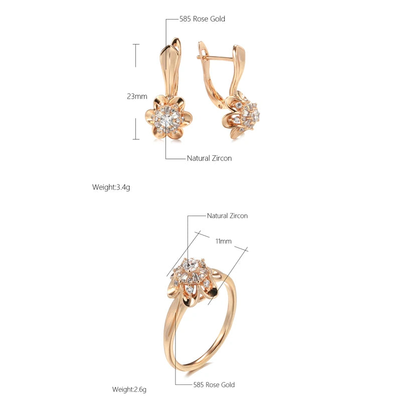 White Fancy 016 583 Rose Gold Casual Jewel Set