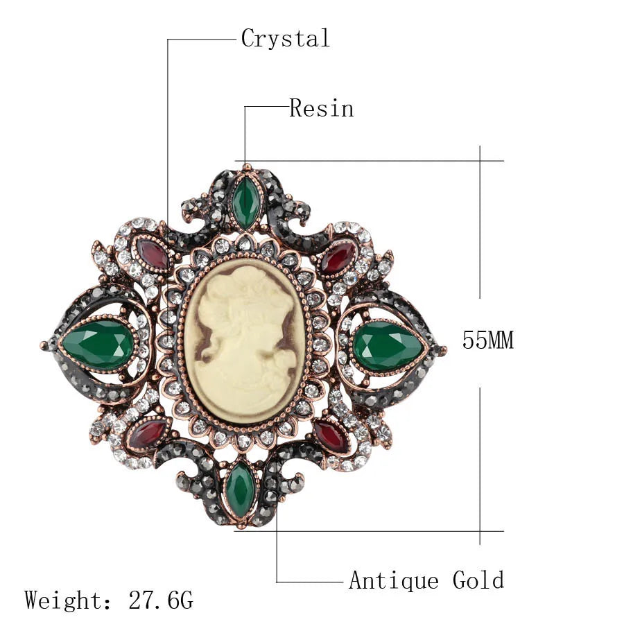 Fashion Textured 583 Gold Formal Brooch 011