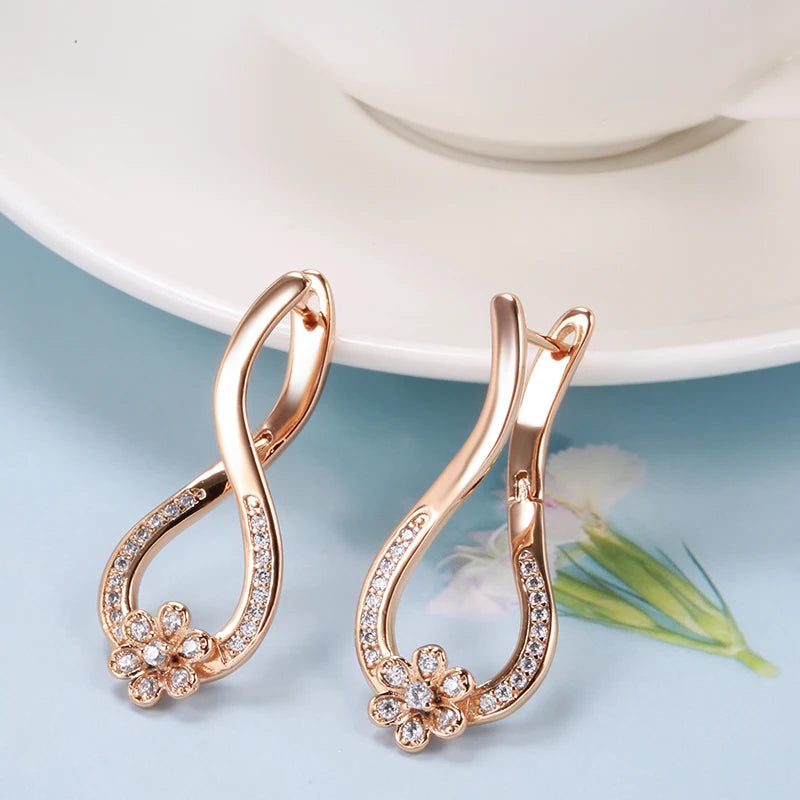 New Geometric Flower Big Earrings