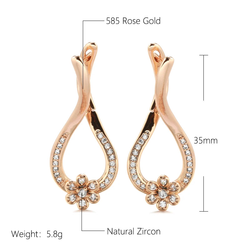 New Geometric Flower Big Earrings