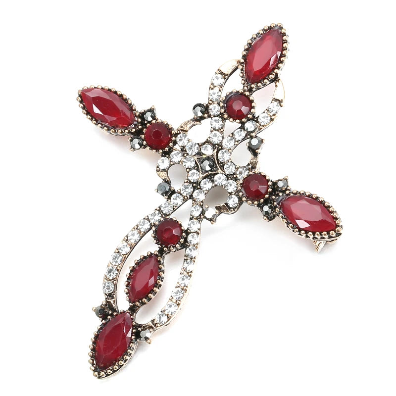 Fashion Textured 583 Gold Formal Brooch 009