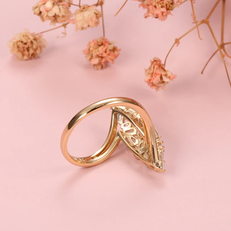 Best Luxury Shiny Gift Natural  Ring For Women 040
