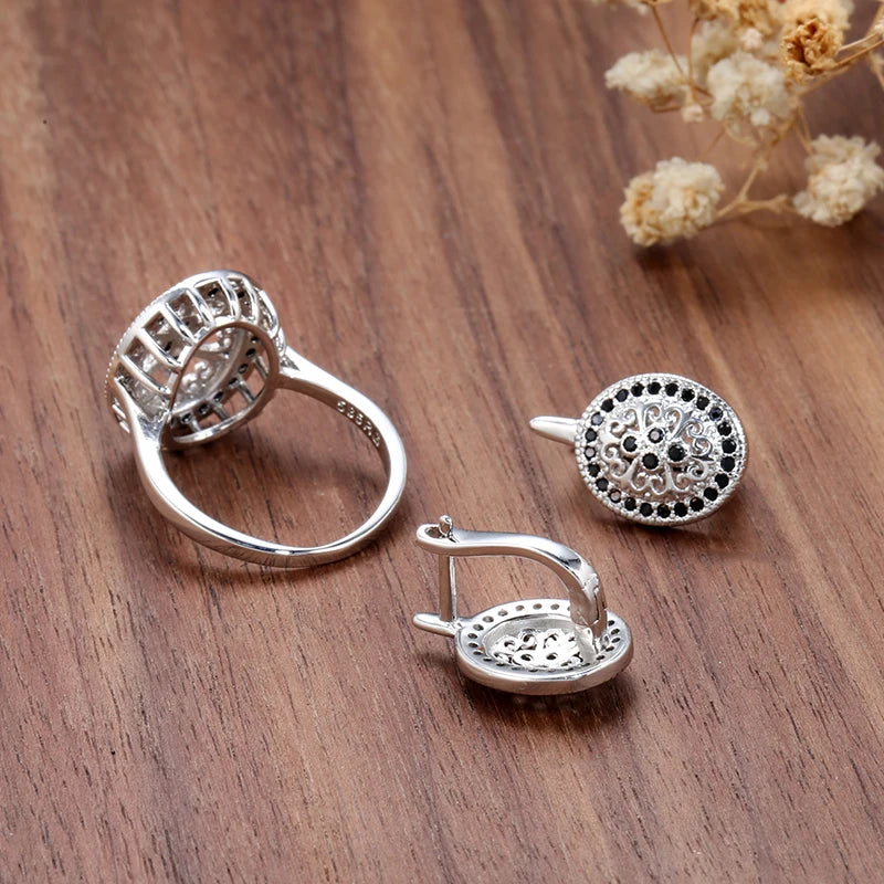 Colored Boho Textured Mixed Metals Travel Jewel Set 0012