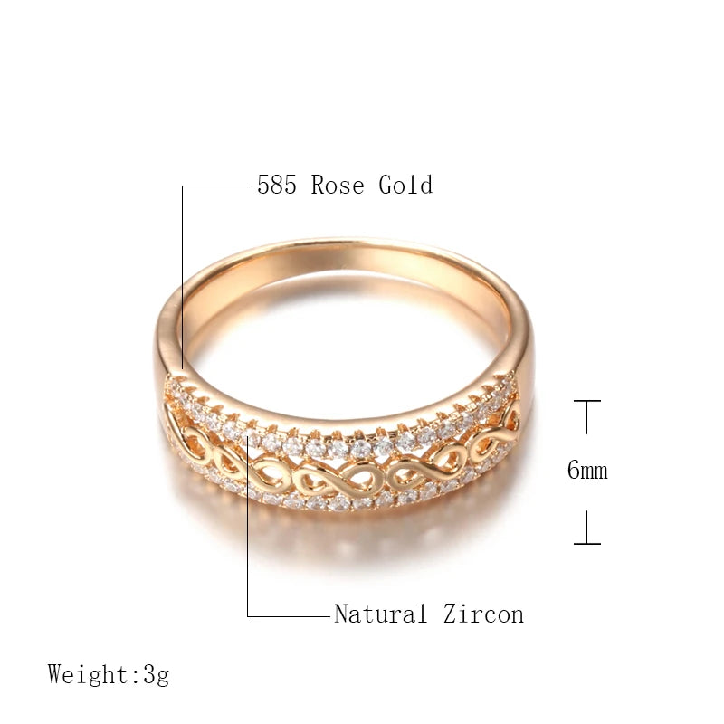 Trend Big Vintage Natural Glossy Metal Ethnic Bride Ring 064