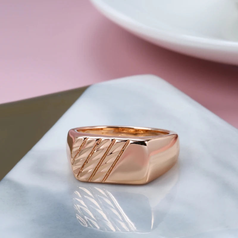 Fashion Glossy Simple Square Rings