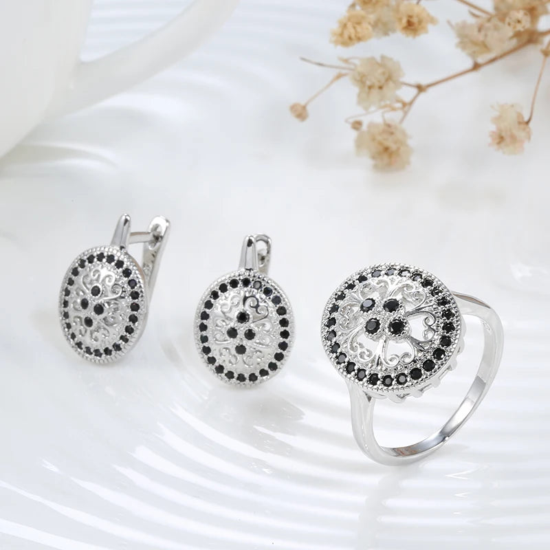 Colored Boho Textured Mixed Metals Travel Jewel Set 0012