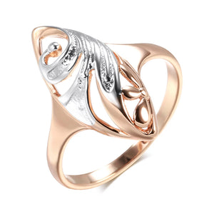 Trend Big Vintage Natural Glossy Metal Ethnic Bride Ring 084