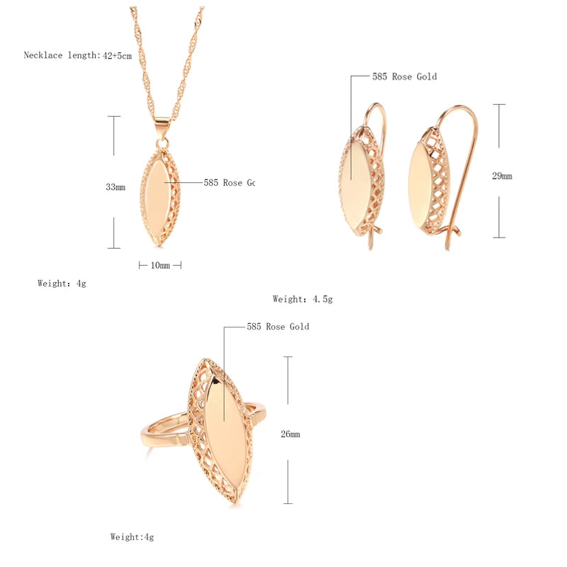 White Fancy 008 Copper Casual Jewel Set