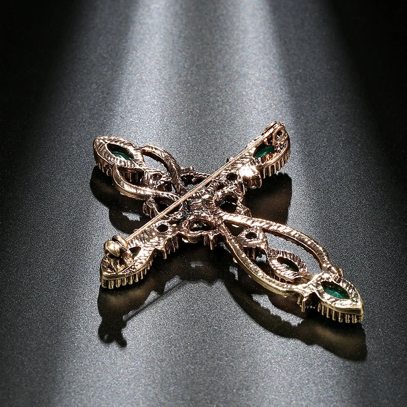 Fashion Textured 583 Gold Formal Brooch 009