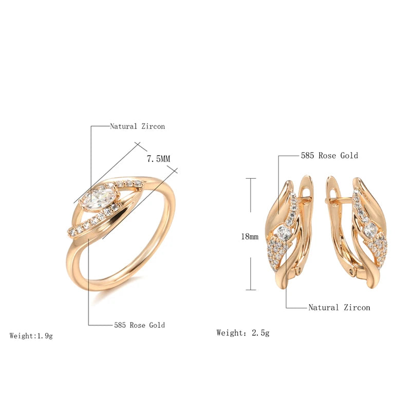 White Fancy 029 583 Rose Gold Casual Jewel Set
