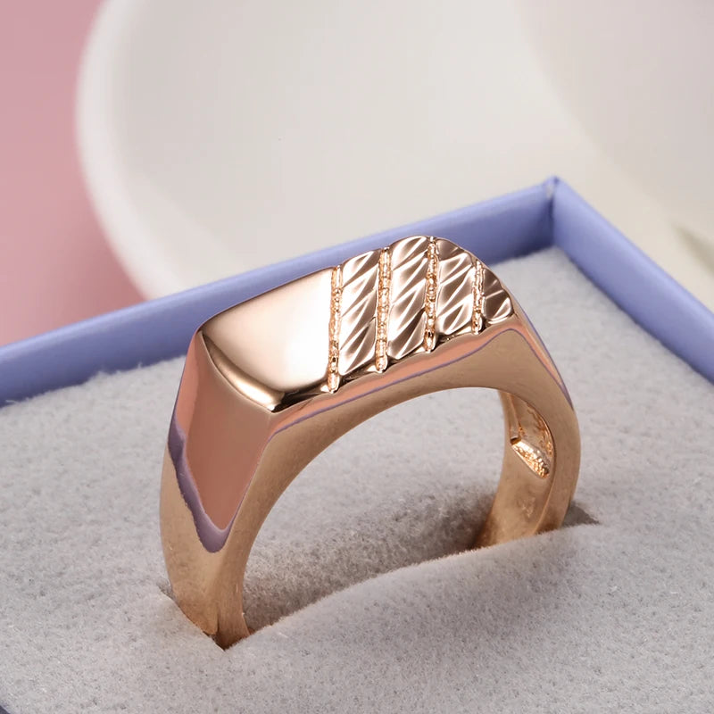 Fashion Glossy Simple Square Rings