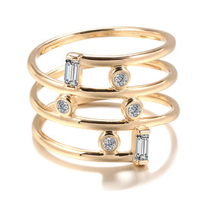 Best Luxury Shiny Gift Natural  Ring For Women 073