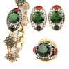 Colored Boho Textured Mixed Metals Travel Jewel Set 0003