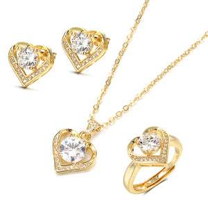 White Fancy 049 583 Rose Gold Casual Jewel Set