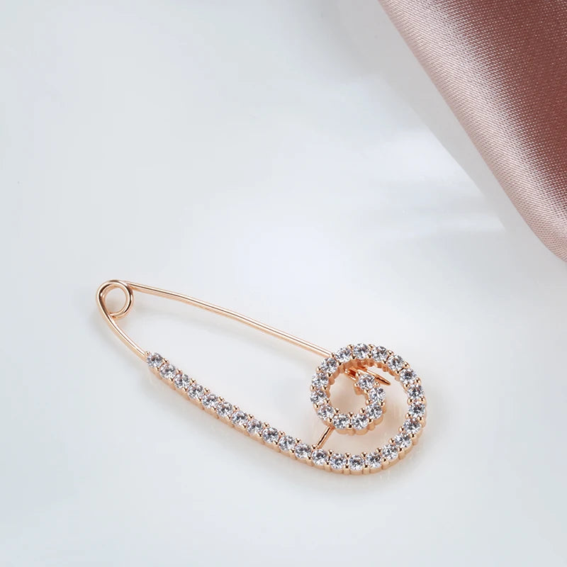 Fashion Textured 583 Gold Formal Brooch 019