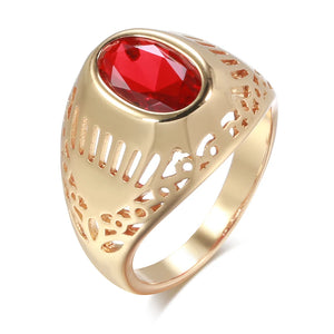 Trend Big Vintage Natural Glossy Metal Ethnic Bride Ring 002