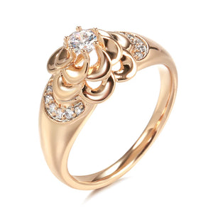 Trend Big Vintage Natural Glossy Metal Ethnic Bride Ring 004
