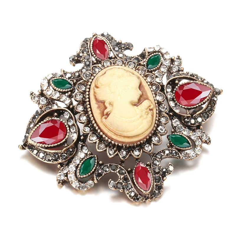 Fashion Textured 583 Gold Formal Brooch 011