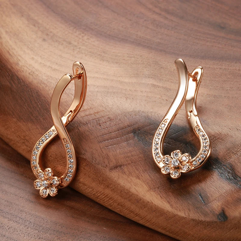 New Geometric Flower Big Earrings