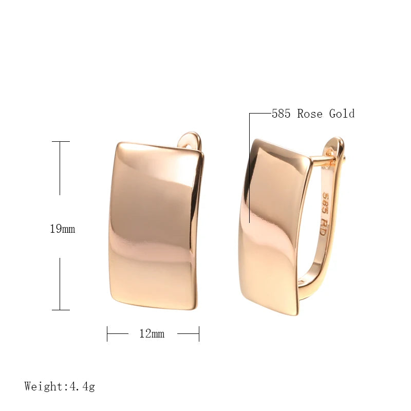 Fashion Glossy Dangle Earrings Simple Square Earrings