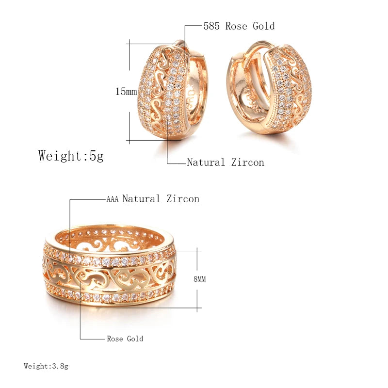White Fancy 039 583 Rose Gold Casual Jewel Set